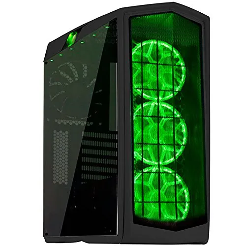 SilverStone SST-PM01C-RGB - Cabinet da gaming Primera Mid-Tower ATX , Silent High Airflow Performance, con finestra, RGB LED, nero opaco