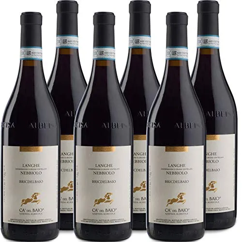 Langhe DOC Nebbiolo | Ca' del Baio | Vino Rosso Piemonte | Confezione 6 Bottiglie 75 Cl | Idea Regalo