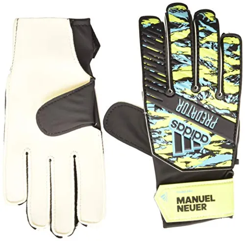 adidas Predator Manuel Neuer Young PRO, Goalkeeper Gloves Bambino, Multicolor (giallo solare / ciano brillante / nero), 5