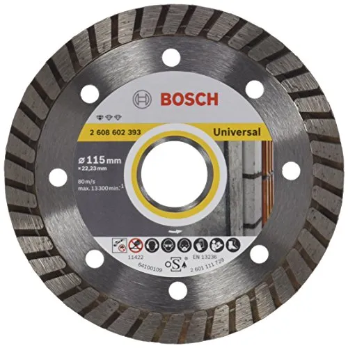 Bosch Professional Universal Turbo Disco Diamantato Standard, Diametro da 115 mm, 22.23 mm