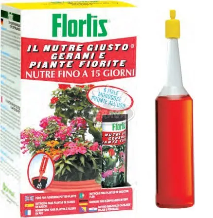 Nutre giusto gerani e piante fiorite 6 flaconi da 35 ml cad Flortis