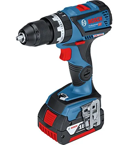 Bosch Professional 06019G2100 GSB 18V-60 C Trapano Avvitatore a Batteria, Ioni di Litio, 5Ah, Blu