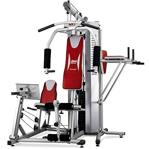 BH Fitness Global Gym Titanium G152X, Multistazione di allenamento con leg press, flessore addominale e barra trazioni