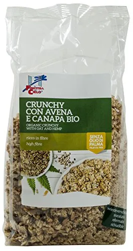 La Finestra Sul Cielo Crunchy con Avena e Canapa Bio - Pacco da 9 x 375 g