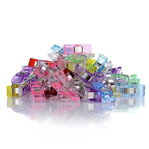 GWHOLE 60 Pz Cucito Clip Sewing Clips Mollettine Pinzette Perfetti per Cucire, Rilegare, Trapunta, Artigianato, Crafting, Tessuto