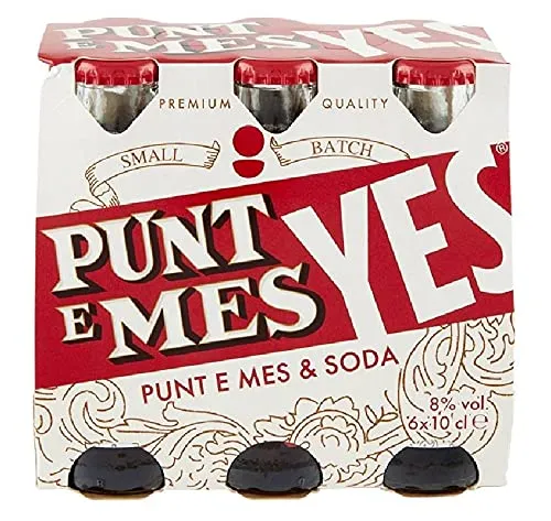 carpano punt e mes yes - punt e mes soda 6 bottigliette da 10 cl