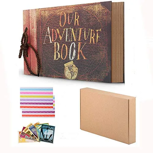 LBSC Adventure Book Pixar - Album fai da te per la famiglia fai da te, album retrò, album di ritagli per anniversario, album di viaggio, ricordi di festa del Ringraziamento A