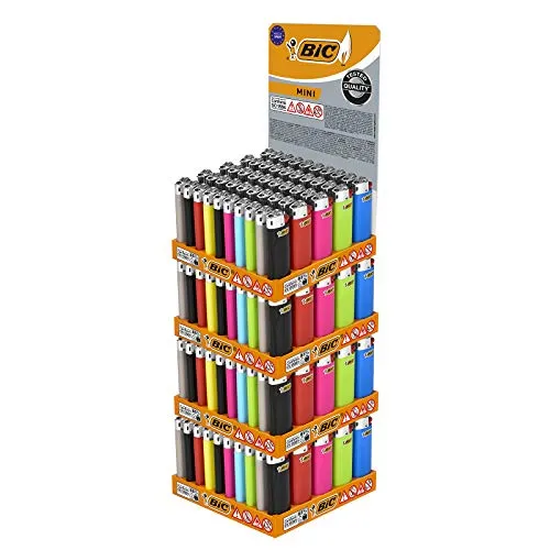 BIC Mini Flint - accendini in diversi colori, 4 vassoi da 50 pezzi