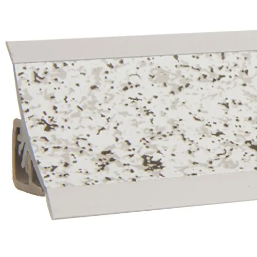 HOLZBRINK Alzatina Colore Granito Chiaro per Piano di Cucina, listella di Terminale in PVC, 23x23 mm 150 cm