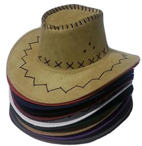 R&F srls 50 PZ CAPPELLO COWBOY COWGIRL SCAMOSCIATO FESTA PARTY CAPPELLI COUNTRY WESTERN