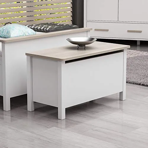 Homemania Cassapanca, Truciolare Melaminico, Bianco, Legno