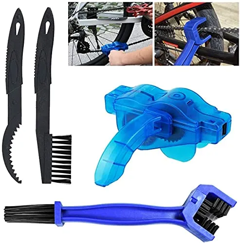 Pulisci Catena Bici, Professionale Portable Scrubber Catena Bicicletta, Pulizia Ingranaggi Olio Fango Rimuovere Rapidamente Lo Sporco, per Tutti I Tipi Di Catene Da Strada Bicicletta Mtb