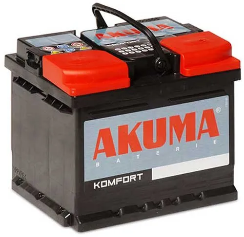 AKUMA 7903520 KOMFORT + Batteria Auto by FIAMM, Polo Positivo a Destra, L155, 12V, 55Ah, 480A