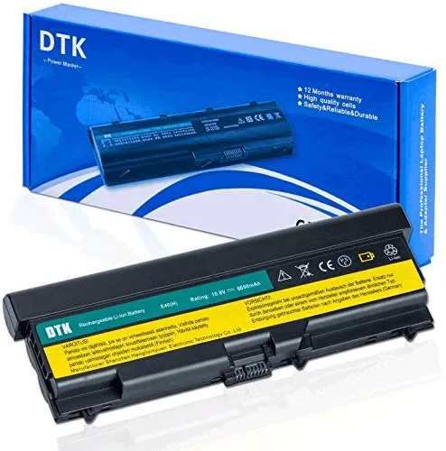 DTK Portatile Batteria di Ricambio per LENOVO IBM Thinkpad E40 E50 0578 E420 E425 E520 E525 L410 L412 L420 L421 L510 L512 L520 Sl410 Sl510 T410 T420 T510 T520 10.8V 7800MAH