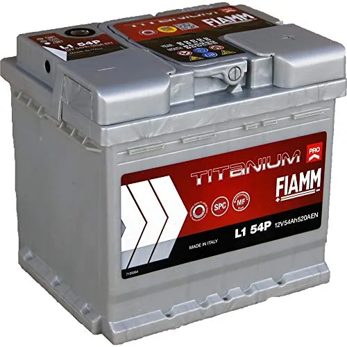 Fiamm L1 54P Batteria Avviamento Auto Titanium Pro 12V 54Ah 520A/EN