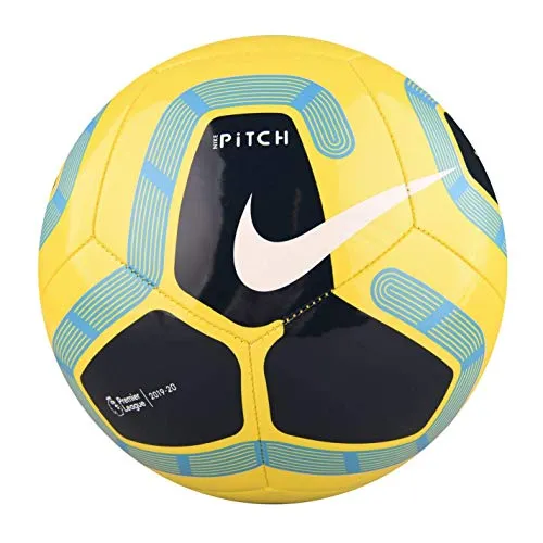 Nike Pallone Pitch Premier League 2019-2020, Giallo/Blu, Taglia 5