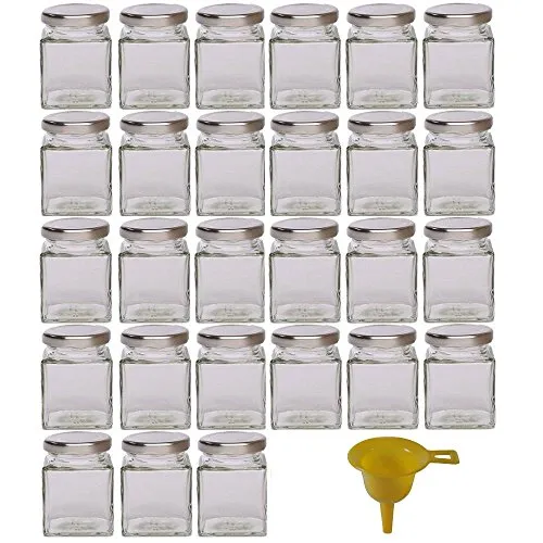 Viva Haushaltswaren-27 barattoli, contenitori con coperchi 106 ml, Colore: Argento