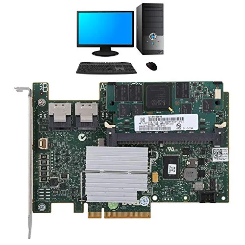 Bewinner 4 GB Server Array Card Controller da 1 GB per R310 / R410 / R610 / R710 / R810 o per i Computer ordinari Supporto per Raid 0 1 5 6 10 50 60 Array Adotta l'interfaccia PCI-E 8X(per Computer)