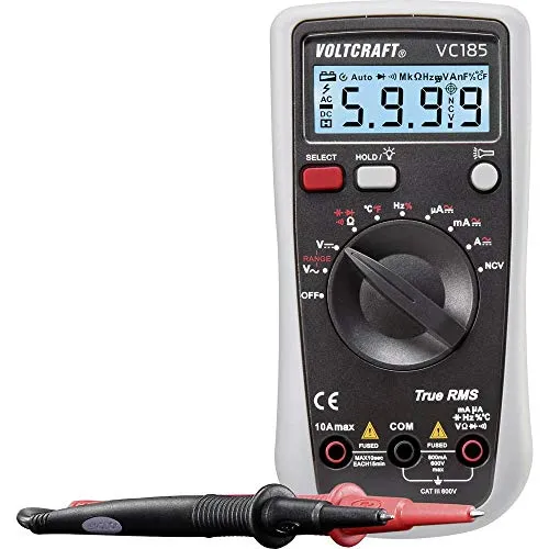 VOLTCRAFT VC185 (ISO) Hand-Multimeter digital Kalibriert nach: ISO CAT III 600V Anzeige (Counts): 60