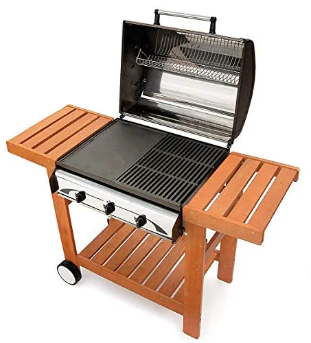 BARBECUE GAS PROFY 3 WOODY INOX MCZ