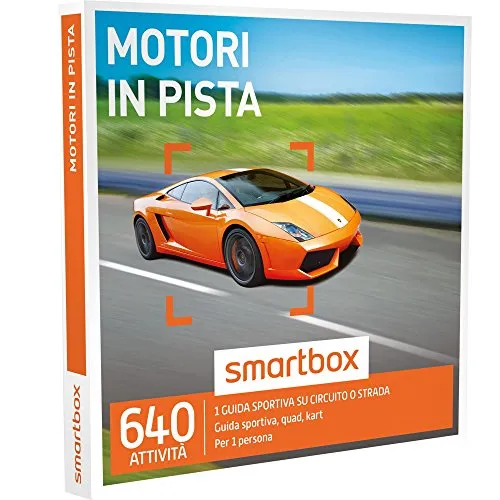 Smartbox - Motori In Pista - 1 Guida Sportiva Su Circuito e Strada Per 1 Persona, Cofanetto Regalo, Avventura