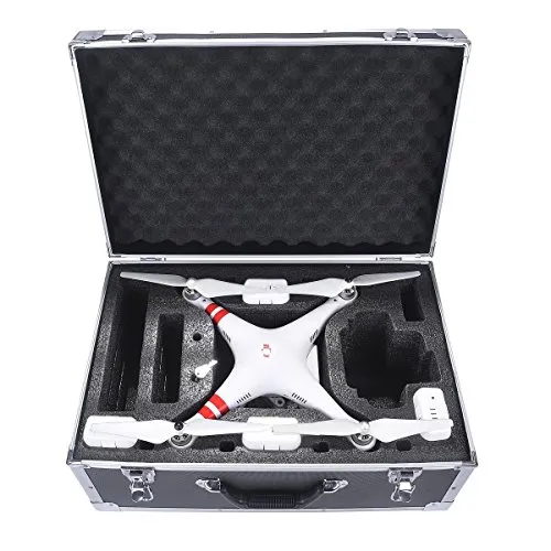 Borsa for DJI Phantom 3 Standard Custodia Carrying Case Aluminum Hard Travel Box Professional Advanced for Drone DJI Phantom 4 Accessori Quadcopter by Crazepony-UK