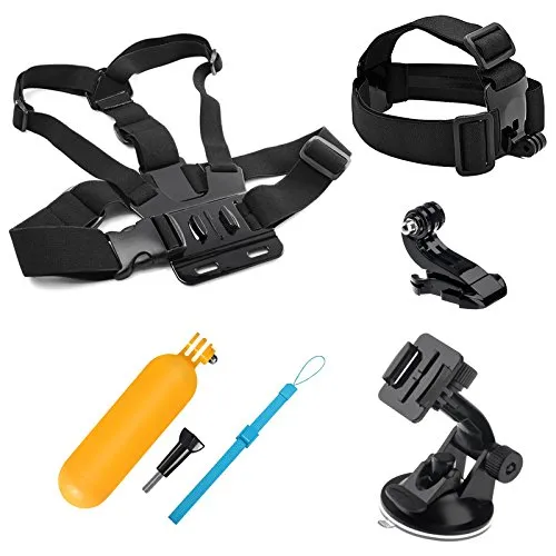 SHOOT 7-in-1 Accessori Kit di per GoPro Hero 8 Hero 7 Nero Argento Bianca/6/5/4/3+/3/HERO(2018)/Fusion DBPOWER Apeman Campark WiMiUS YI CAMKONG e altre Fotocamere Sport Cam Accessori