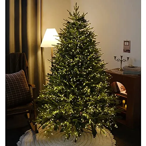 Albero di Natale con luci incorporate, Albero di Natale Artificiale, Albero di Natale Realistico, Albero di Natale Verde (Size : 210cm/7ft)