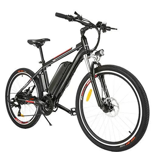BIKFUN Bicicletta Elettrica, Bici Elettriche MTB da 26"con Batteria al Litio 36V 12,5Ah, Motore 250W, Shimano 21 velocità E-Bike