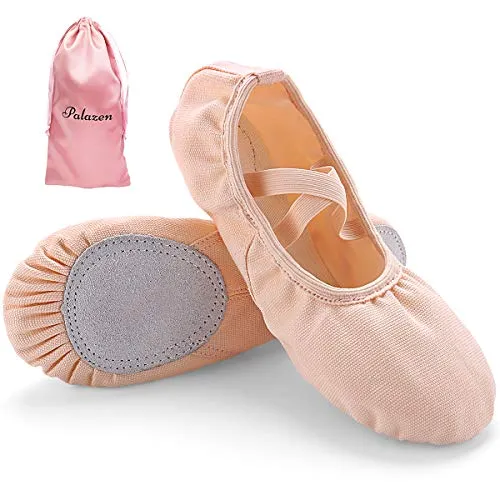 Palazen Scarpe da Balletto Classica Tela Scarpe da Danza per Bambina Ragazze Donna