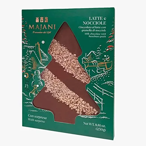 MAJANI tavoletta CIOCCOLATO LATTE E NOCCIOLE albero di natale