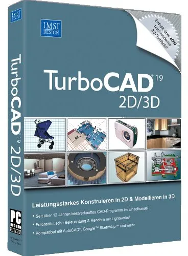 GK Planungssoftware TurboCAD V19 2D/3D+ 3D Symbole