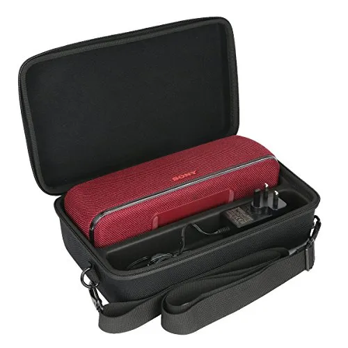 per Sony SRS-XB41 Altoparlante Wireless Portatile, Extra Bass, Bluetooth EVA Difficile Caso Viaggiare trasportare sacchetto by Khanka (blu) (nero) …