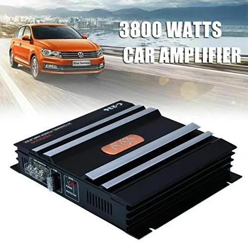 HugeAuto Amplificatore per auto a 2 canali, amplificatore di potenza audio per auto MACHSWON 3800W amplificatore per subwoofer a 2 canali