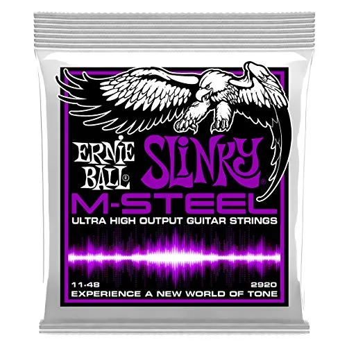 Ernie Ball, Power Slinky M-Steel, Corde per chitarra elettrica, diametro 11-48