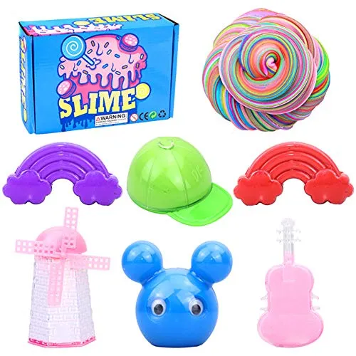 SWZY Fluffy Slime, Slime, Butter slime, melma del cappello, melma della chitarra, melma del mulino a vento, adulti e bambini, 6pcs