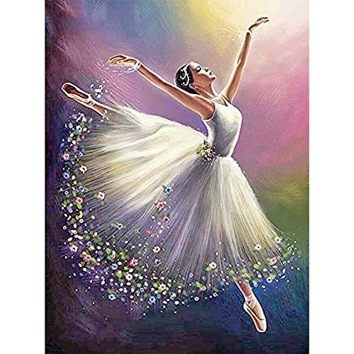 Kentop 5D Diamond Painting Set – Ballerina – 5D Diamond Painting Full Kits artigianato come ricamo a punto croce