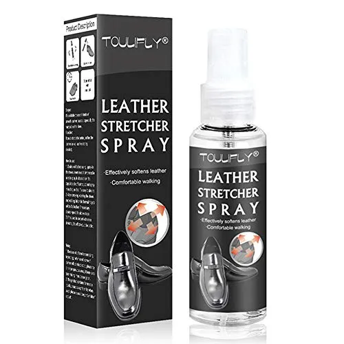 TOULIFLY Spray Allargascarpe,Shoe Stretcher Spray,Allargascarpe,Shoe Expander,Spray per Shoe Tree,per Scarpe in Pelle,Liscia le Scarpe Rigide ed Elimina i Punti di Pressione,Espande gli Stivali,100ML