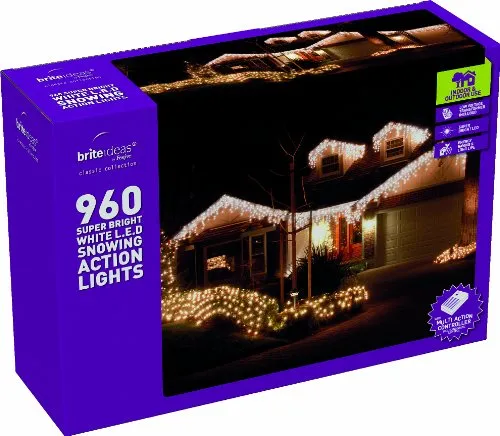 Festive 960 LED Luci Decorazioni Effetto Neve, Bianco