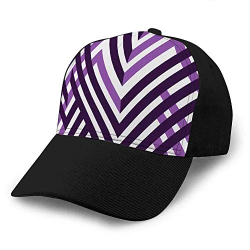 dsgdfhfgjghcdvdf 9 Berretto da Baseball Regolabile Vintage da Uomo, Cappello da Cowboy, papà, Berretto da Baseball Geometrico Astratto Semplice Linea Viola