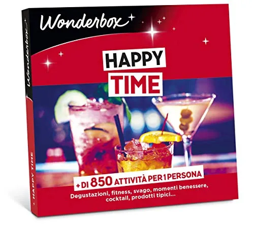 Wonderbox - Box Regalo Happy Time - Un Piccolo Pensiero Ottimo Come Idee Regalo Donna, Idee Regalo Uomo E Idee Regalo Natale Che nella Sua semplicità Sorprenderà Colui Che Lo Riceve