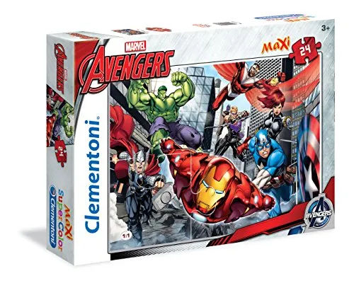 Clementoni- Avengers Supercolor Puzzle, 24 Pezzi, 24036