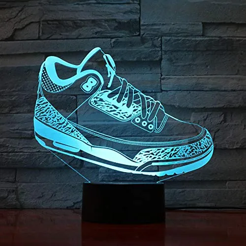 Uomini Jordan Scarpe Basket Night Light Led 3D Illusion Sensore di tocco Ragazzi Bambino Regali per bambini Lampada da tavolo Sneakers da camera da letto jordan 3