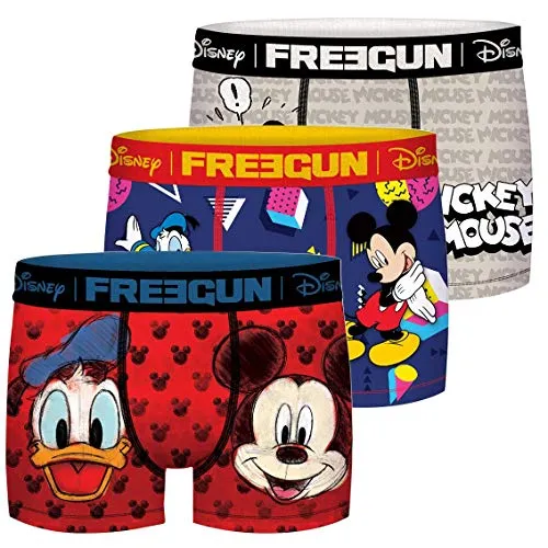 FREEGUN Lot De 3 Boxer Garcon Disney Pantaloni, Multicolore (Multicolor G1), 14-15 Anni (Taglia Unica: 14/16) (Pacco da 3) Bambino