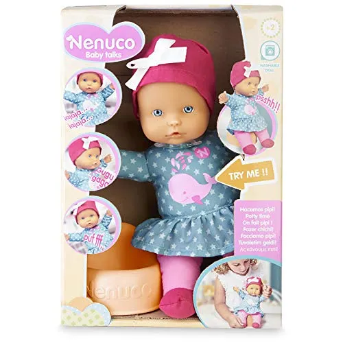 Nenuco - Baby Talks Facciamo Pipì! Bambola con Suoni per Bambine/i da 1 Anno, 700016281