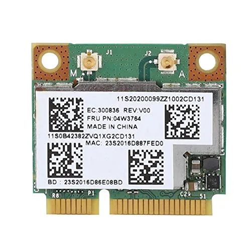 Scheda di rete Mini PCI Expression BCM943228HMB, 2,4G / 5Ghz 300Mbps Supporto di scheda wireless PCI-E a doppia banda Mini Bluetooth 4.0 per Win7 / 8/10