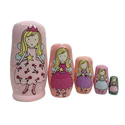 TOYMYTOY 5pcs Bambole russe matrioska in legno per bambini regalo