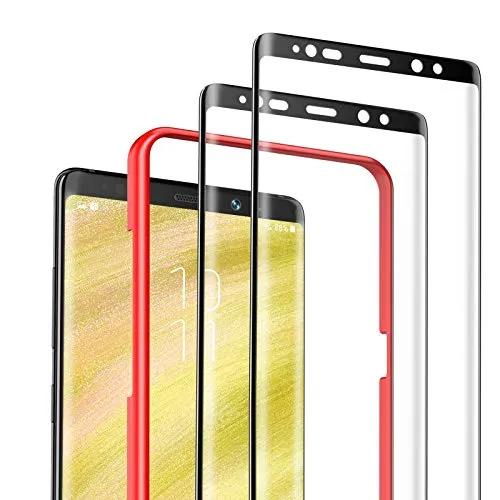 DEKOLY Vetro Temperato per Samsung Galaxy Note 9 [2 Pezzi], 3D Copertura Completa Pellicola Protettiva in Protezione Schermo con Kit di Installation - Nero