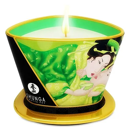 SHUNGA CANDELA MINI CANDLE MASSAGE CAREZZA IN TÈ VERDE 170ML