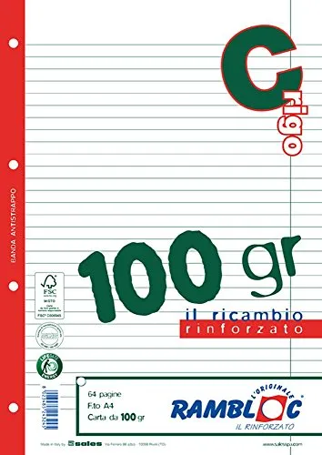 RAMBLOC Cf80ricambio Bianco A4 100gr Rigo C